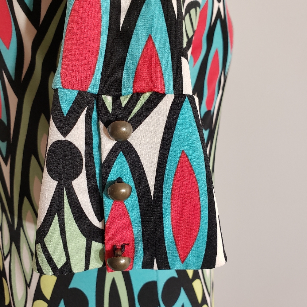 V1 Couture geometric print dress size 8 - Picture 3 of 8